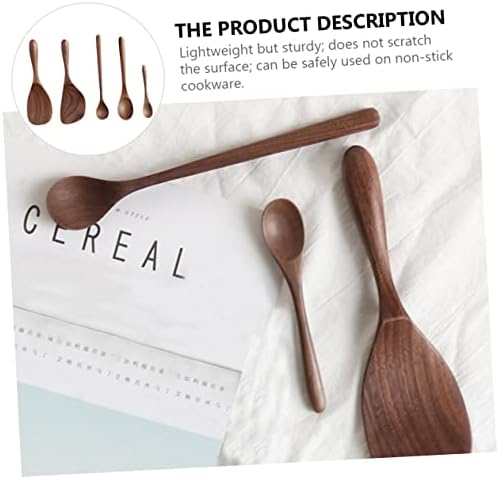 OKUMEYR Black Walnut Kitchen Utensils Set for Kids