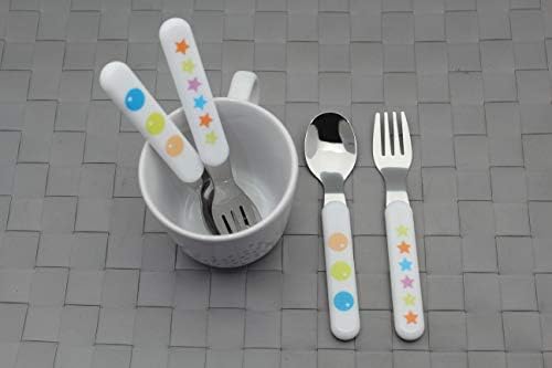 Annova Kids Silverware 6 Piece Set with Dino Star Patterns 1