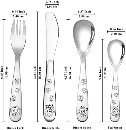 Berglander Toddler 4-Piece Stainless Steel Flatware Set 1