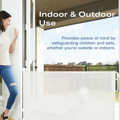 Cumbor Retractable Baby Gate 55 Wide White