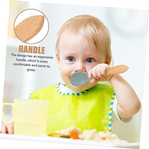 SHOWERORO Fork and Spoon Set for Safe Baby Feeding