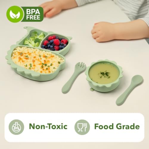 PURFEA Silicone Baby Feeding Set for 6M