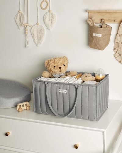 Blissful Diary Diaper Caddy Organizer Light Gray