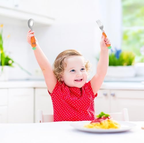 Hohopeti Toddler Flatware Set Steel Utensils
