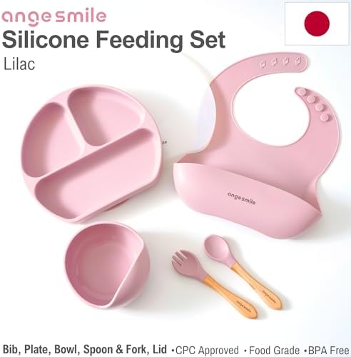 Ange Smile 12-Piece Silicone Feeding Set for 6 Months Toddler