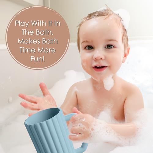 Baby Bath Rinse Cup with Easy Grip Handle Sage
