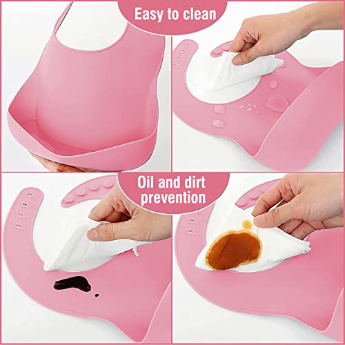 Mrkyy Silicone Baby Feeding Set 8 Piece - Pink 1