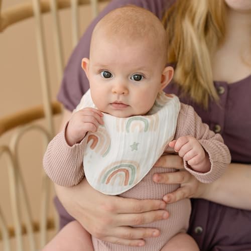 Crane Baby Muslin Baby Bib Set for Boys and Girls