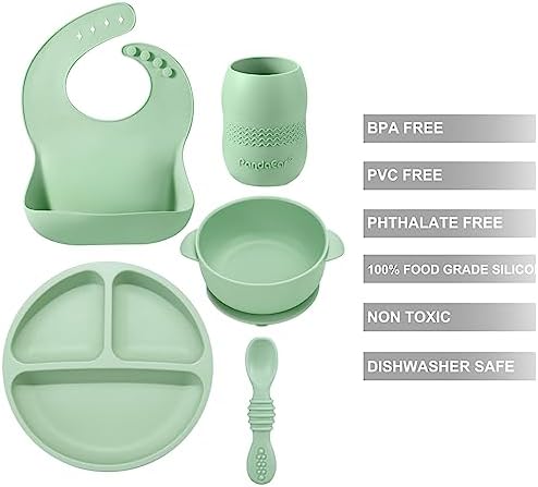 PandaEar BPA-Free Silicone Baby Feeding Set 6-12 Months