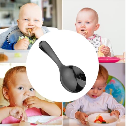 Kids Spoons Set - Safe Vibrant Stainless Steel Flatware for Young Hands