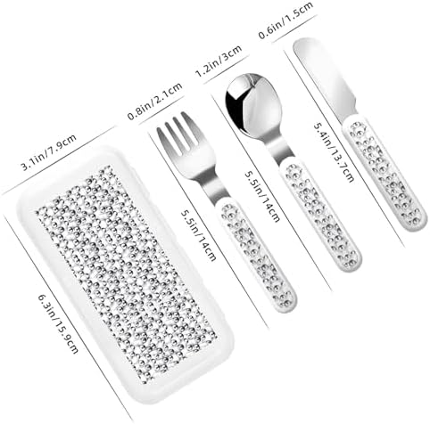 Cute Penguins Sketch Print Utensils Set with Travel Case