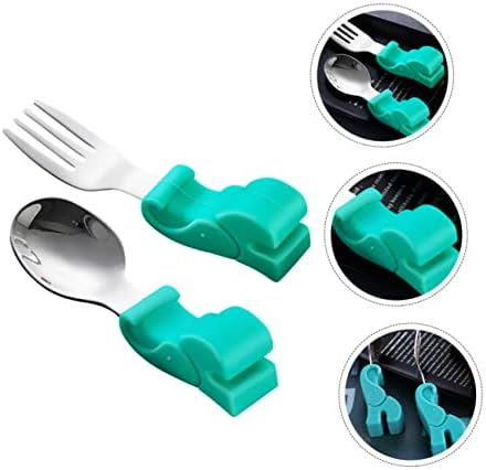 RORPOIR Baby Spoon and Fork Set with Elephant Storage Case