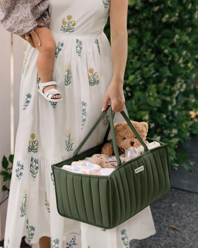 Blissful Diary Diaper Caddy Organizer Deep Green