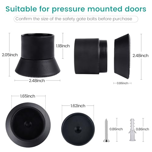 4 Pack Baby Gate Wall Protector Extension Kit Black