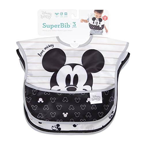 Bumkins Disney Bibs 3-Pack Mickey Mouse Baby Bibs