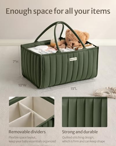 Blissful Diary Diaper Caddy Organizer Deep Green