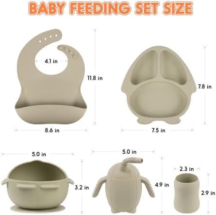 OEC-T5 Baby Led Weaning Set 10 Pcs Silicone Feeding Essentials