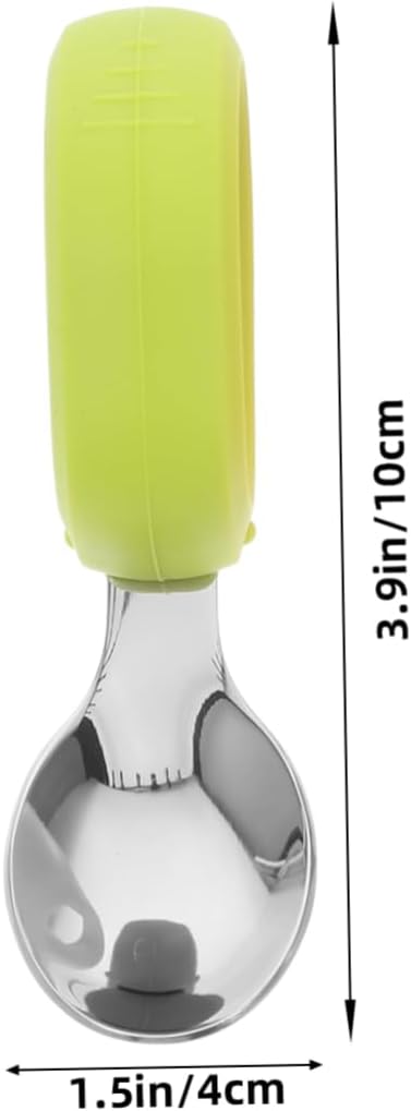 Anneome Stainless Steel Silicone Feeding Utensils Set
