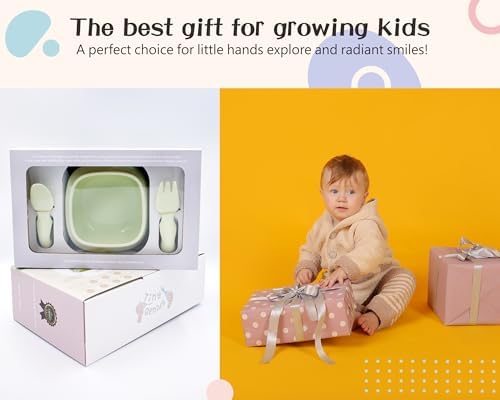 Tiny Genius Toddler Utensils Set with Bowl - Non-Slip BPA Free Ergonomic