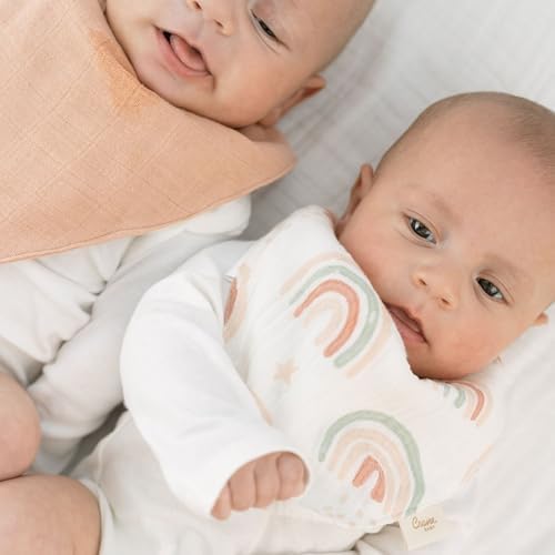 Crane Baby Muslin Baby Bib Set for Boys and Girls