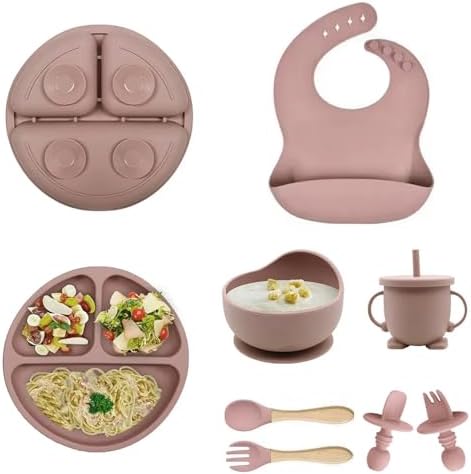 MTOMUYA Silicone Baby Feeding Set 9PCS 1