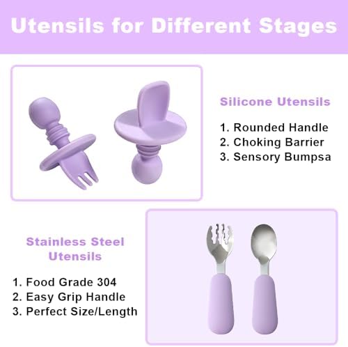 BY FOREV Silicone Baby Feeding Set with Sippy Cup and Bib