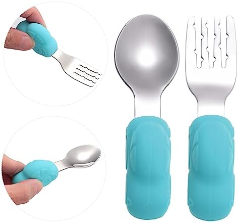 Hoement Stainless Steel Spoon and Fork Set 1 Pair