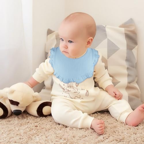 EllieHouse 10 Pack Muslin Baby Bibs for Drool and Teething
