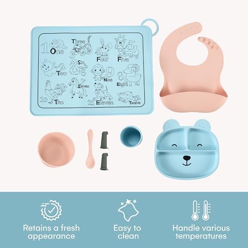 CHILDLIKE BEHAVIOR Silicone Feeding Set of 8 1