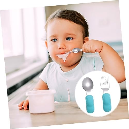Hoement Stainless Steel Spoon and Fork Set 1 Pair