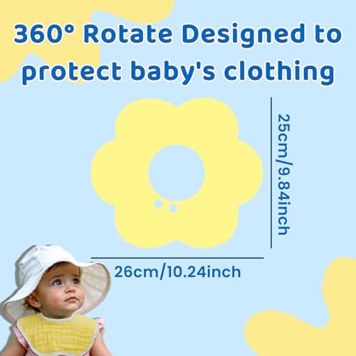 EllieHouse 10Pack Baby Bibs 8-Layer Muslin Cotton