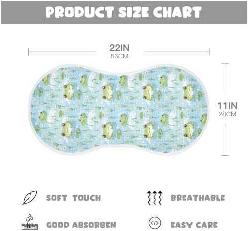 4Pcs Cute Frog Burp Cloth for Newborns