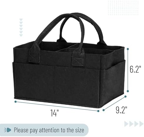 Mr Pen Baby Diaper Caddy - Black Car Organizer 1
