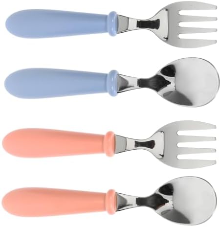 ORFOFE 4Pcs 304 Stainless Steel Baby Flatware Set