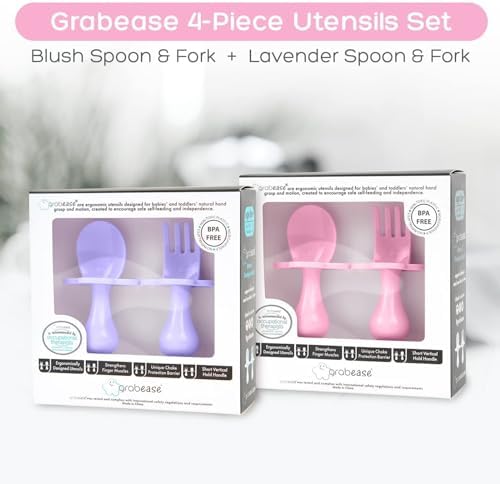 Grabease 2 Pack Baby Spoons Forks BPA-Free
