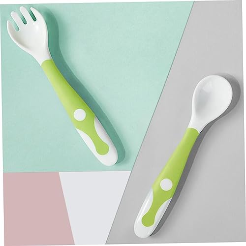 Hoement 4 Pcs Bending Cutlery Set for Baby