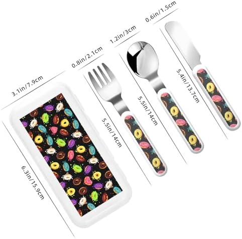 Donut Print Utensils Set with Travel Case 1