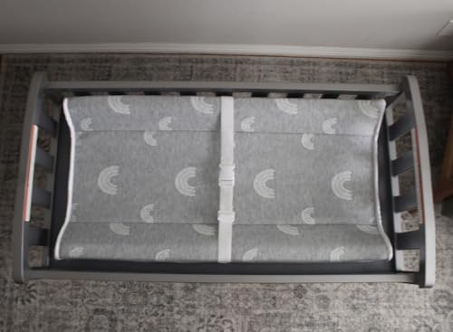 Contoured Baby Changing Pad with Waterproof Covers and Safety Straps