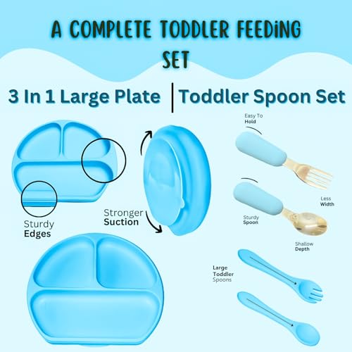 TinyTots Silicone Baby Feeding Set 13 pcs with BLW Recipes
