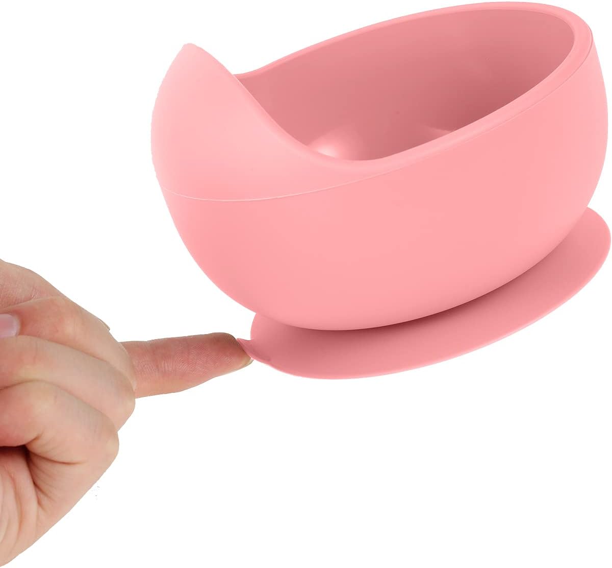 Set of 6 Silicone Baby Feeding Set Wine Red
