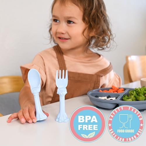 Spoon la la Toddler Utensils Set - 2 Pack Blue