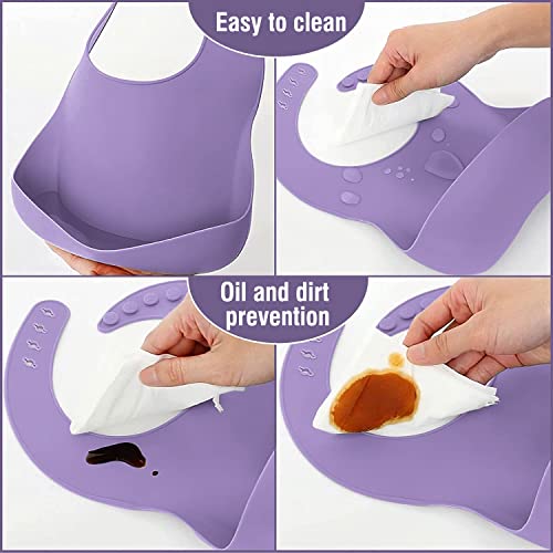 Mrkyy 8-Piece Baby Feeding Set - Purple 1