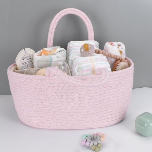 XUANGUO Baby Diaper Caddy Organizer Pink