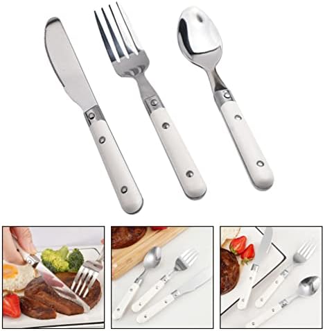 Angoily 1 Set Stainless Steel Cutlery for Self Feeding