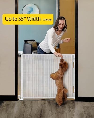 dearlomum Retractable Baby Gate - 33 Tall 55 Wide