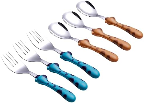 ANNOVA Kids Silverware Set 6 Pieces - Giraffe Handles