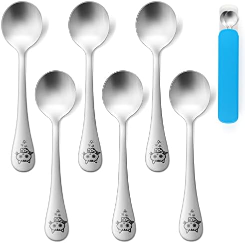 E-far 6-Piece Toddler Spoons with Animal Case