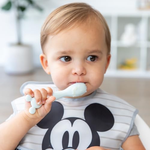 Bumkins Disney Baby Plate and Spoon Set Microwave Safe Ages 6 Months Up