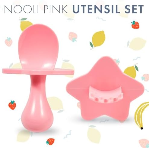 Nooli Baby Fork Toddler Utensils Set - Pink