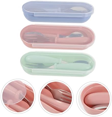 Hohopeti 188 Safe Self Feeding Cutlery Set with Storage